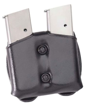 Galco CDM26B CDM Mag Carrier Double Black Leather Belt Loop Belts 1.50-1.75" Wide Compatible w/ Sig P220 Carry Ambidextrous Hand