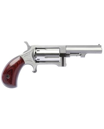North American Arms SW250 Sidewinder22 WMR 5rd 2.50" Barrel, Overall Stainless Steel Finish &amp; Rosewood Birdshead Grip
