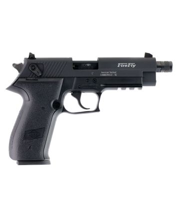 GSG GERG2210TFF FireFly22 LR 10+1 4.90" Black Steel/Threaded Barrel, Serrated Slide, Zinc Alloy w/Accessory Rail Frame, Black Polymer Grip