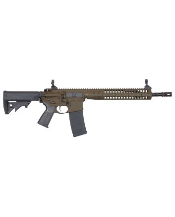 LWRC ICR5PBC14PSP Individual Carbine SPR 5.56x45mm NATO 14.70" 30+1 Patriot Brown, Black Adjustable Stock, Magpul MOE+ Grip