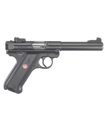 Ruger 40101 Mark IV Target 22 LR 10+1 5.50" Blued Bull Barrel Blued. Blued Aluminum Frame, Drilled &amp; Tapped Receiver, Black Checkered Polymer Grip, Right Hand