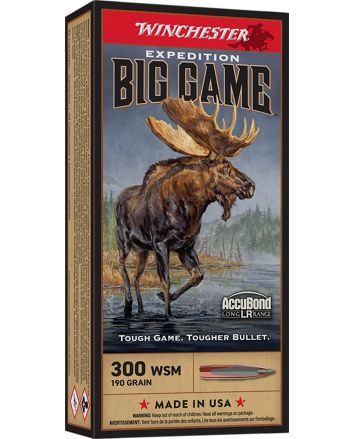 Winchester Ammo S300SLR Expedition Big Game Long Range 300WSM 190gr Nosler AccuBond Long Range 20 Per Box/10 Case