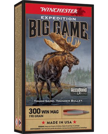 Winchester Ammo S300LR Expedition Big Game Long Range 300WinMag 190gr Nosler AccuBond Long Range 20 Per Box/10 Case