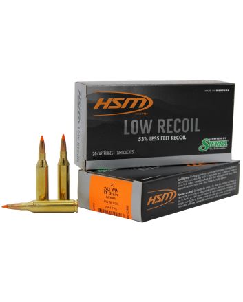 HSM 24318N Low Recoil243 Win 85 gr Orange Polymer Tip 20 Per Box/ 25 Case
