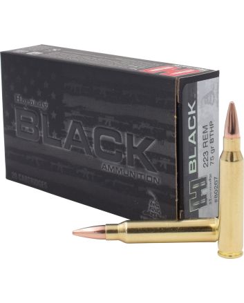 Hornady 80267 Black223Rem 75gr Boat Tail Hollow Point 20 Per Box/10 Case