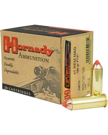 Hornady 9078 LEVERevolution41RemMag 190gr Hornady Flex Tip eXpanding 20 Per Box/10 Case