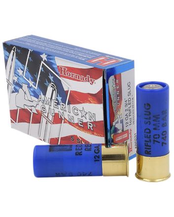 Hornady 86231 American Gunner12 Gauge 2.75" 1 oz Rifled Slug Shot 5 Per Box/ 20 Case