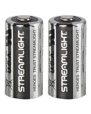 Streamlight 85175 CR123A Lithium BatteriesSilver/Black 3 Volts (2) Single Pack