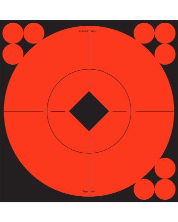 Birchwood Casey 33906 Target SpotsSelf-Adhesive Paper Black/Orange 6" Bullseye 10 Pack