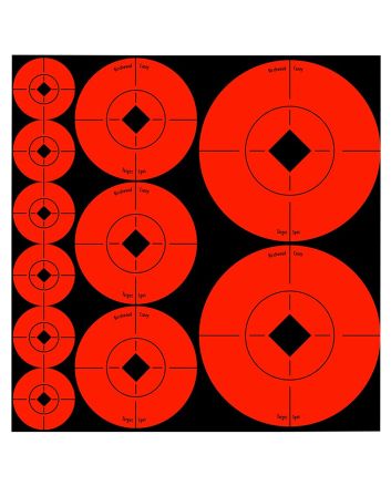 Birchwood Casey 33928 Target SpotsSelf-Adhesive Paper Black/Orange Bullseye 60 Pack