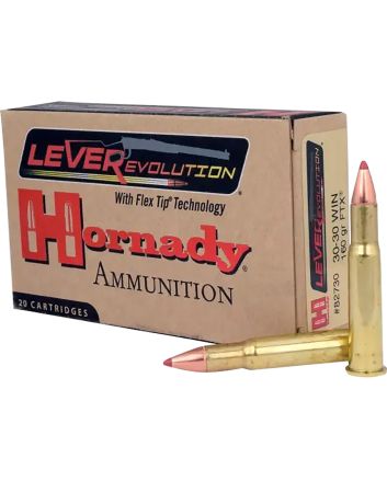 Hornady 82730 LEVERevolution30-30Win 160gr Flex Tip eXpanding 20 Per Box/10 Case