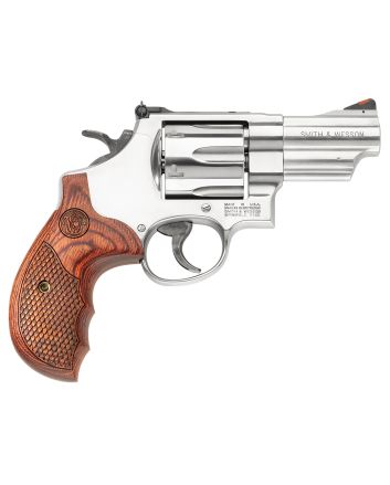 Smith &amp; Wesson 150715 Model 629 Deluxe 44 Rem Mag or 44 S&amp;W Spl Stainless Steel 3" Barrel &amp; 6rd Cylinder, Satin Stainless Steel N-Frame, Textured Wood Grip
