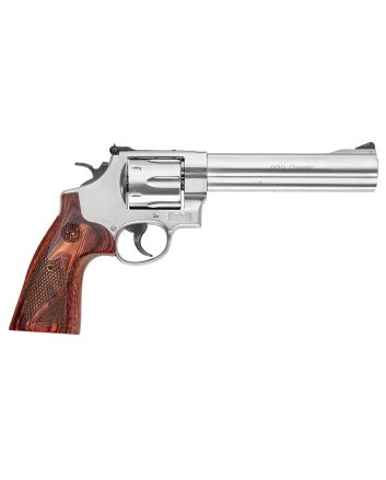 Smith &amp; Wesson 150714 Model 629 Deluxe 44 Rem Mag or 44 S&amp;W Spl Stainless Steel 6.50" Barrel &amp; 6rd Cylinder, Satin Stainless Steel N-Frame, Textured Wood Grip