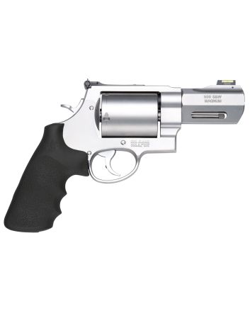 Smith &amp; Wesson 11623 Model 500 Performance Center500 S&amp;W Mag Stainless Steel 3.50" Barrel, 5rd Unfluted Cylinder &amp; X Frame, Trigger Overtravel Stop, HiViz Fiber Optic Front Sight