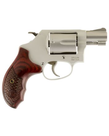 Smith &amp; Wesson 170349 Model 637 Performance Center Enhanced Action 38 S&amp;W Spl +P 5 Shot 1.88" Stainless Steel Barrel/Cylinder, Matte Silver Aluminum Alloy J-Frame, Custom Wood Grip, Internal Lock