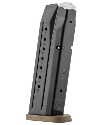 Smith &amp; Wesson 3007345 M&amp;P17rd 9mmLuger Blued/Brown Floor Plate Steel