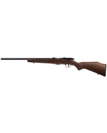 Savage Arms 96717 93R17 GLV Full Size 17 HMR 5+1 21" Matte Black Heavy Varmint Barrel, Matte Black Drilled &amp; Tapped Carbon Steel Receiver, Satin Hardwood Fixed Stock, Left Hand
