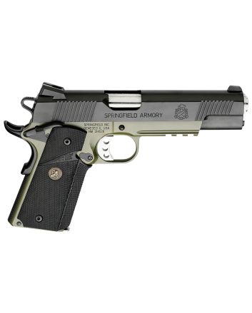 Springfield Armory PX9105MLCA18 1911 Loaded Operator *CA Compliant 45 ACP 5" 7+1 OD Green Armory Kote Black Armory Kote Carbon Steel Slide Black Wraparound Rubber Grip