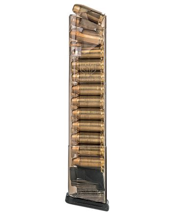 ETS Group GLK22170 Pistol Mags24rd Extended 40 S&amp;W Compatible w/Glock 22/23/24/27/35 Gen1-4Clear Polymer