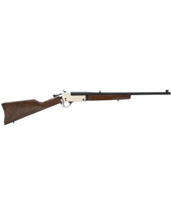 Henry H015B4570 Single Shot45-70 Gov Caliber with 1rd Capacity, 22" Blued Barrel, Polished Brass Metal Finish &amp; American Walnut Stock, Right Hand (Full Size)