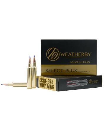 Weatherby B333225TTSX Select Plus338-378WthbyMag 225gr Barnes Tipped TSX Lead Free 20 Per Box/10 Case