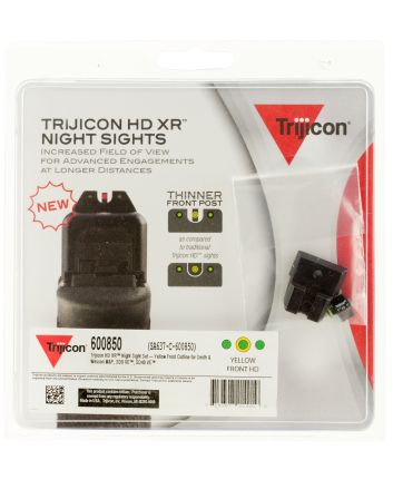 Trijicon 600850 HD XR Night SightsGreen/Tritium Yellow Outline Front Sight-Green Tritium Black Outline Rear Sight Smith &amp; Wesson M&amp;P/M&amp;P M2.0/SD9 VE