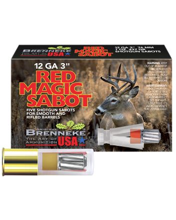 Brenneke SL123RMS Red Magic12Gauge 3" 1oz Sabot Slug Shot 5 Per Box/50 Case