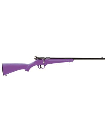 Savage Arms 13783 RascalYouth 22 LR 1rd 16.13" Matte Black Sporter Barrel, Matte Black Carbon Steel Receiver, Purple Fixed Synthetic Stock, Right Hand