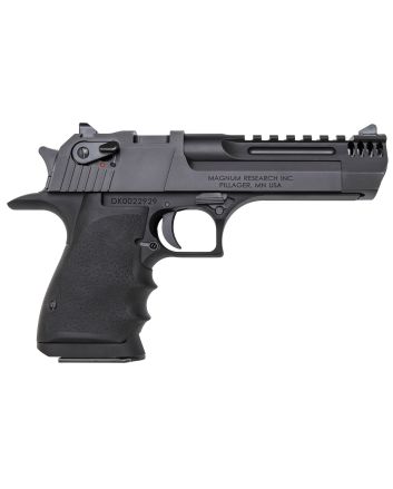 Magnum Research DE445IMB Desert Eagle L5 44 Rem Mag 5" with Muzzle Brake 8+1 Black Hardcoat Anodized Aluminum Frame Black Carbon Steel Slide Black Hogue Wraparound Grip