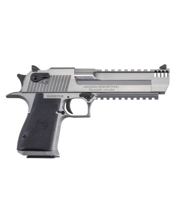 Magnum Research DE44SRMB Desert Eagle Mark XIX 44 Rem Mag 6" with Muzzle Brake 7+1 Overall Stainless Steel Black Polymer Grip