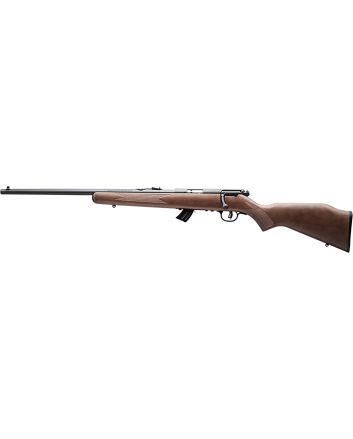 Savage Arms 50702 Mark II GL Youth 22 LR 10+1 19" Matte Black Sporter Barrel, Matte Black Drilled &amp; Tapped Carbon Steel Receiver, Satin Brown Fixed Wood Stock, Left Hand