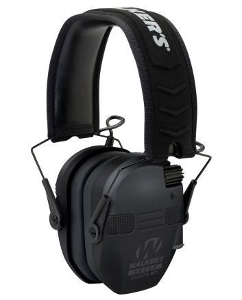 Walker's GWPRSEQMBT Razor Slim Electronic Muff 23 dB Over the Head Black Polymer