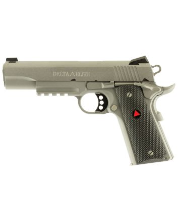 Colt Mfg O2020RG Delta Elite10mm Auto 8+1 5" Steel Barrel, Stainless Steel Serrated Slide &amp; Frame w/Picatinny Rail, Black Polymer w/Delta Medallions Grips, Ambidextrous