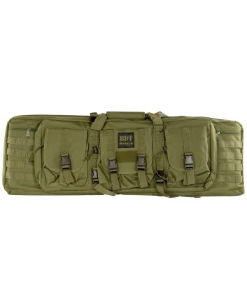 Bulldog BDT4037G BDT Tactical Single Green Nylon, 3 Accessory Pockets, Deluxe Padded Backstraps, Lockable Zippers &amp; Padded