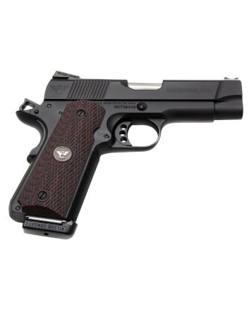 Wilson Combat PROEPR45 1911 Professional Elite 45 ACP8+1 4" Barrel, BlackCarbon Steel Frame w/Beavertail,Serrated Slide, Black Cherry G10 Grip, Manual Safety
