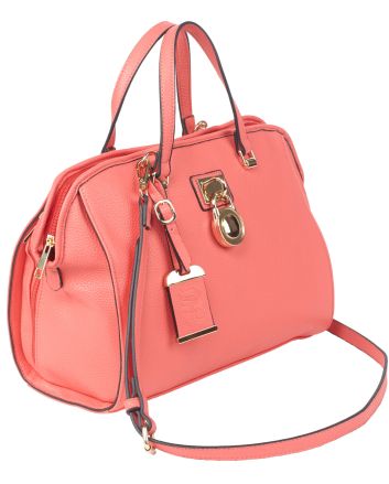 Bulldog BDP026 Satchel Purse w/Holster Coral Leather Most Sm Pistols &amp; Revolvers Ambidextrous Hand
