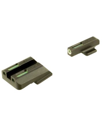 TruGlo TG13RS3A TFXBlack Green Tritium &amp; Fiber Optic White Outline Front Sight Green Tritium &amp; Fiber Optic Rear Sight Ruger American