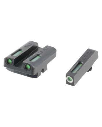TruGlo TG13WA3A TFXBlack | Green Tritium &amp; Fiber Optic White Outline Front Sight Green Tritium &amp; Fiber Optic Rear Sight