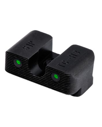 TruGlo TG231S1W Tritium ProBlack | Green Tritium White Outline Front Sight Green Tritium Rear Sight