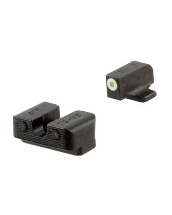 TruGlo TG231S2W Tritium ProBlack | Green Tritium White Outline Front Sight Green Tritium Rear Sight