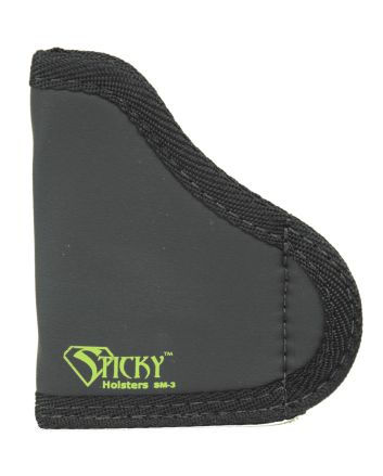 Sticky Holsters SM3 SM-3IWB Size 3 Black/Green Latex Free Rubber Fits .380 Semi-Auto w/Laser Fits Up To 2.75" Barrel Ambidextrous