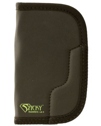 Sticky Holsters LG5 LG-5 Lg/Long Revolvers up to 4" Latex Free Synthetic Rubber Black w/Green Logo