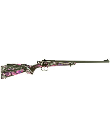 Crickett KSA2160 Youth22 LR 1rd 16.12" Barrel &amp; Receiver, Fixed Front/Adjustable Rear Peep Sight, Hydro Dipped Muddy Girl Synthetic Stock w/11.5" LOP, Rebounding Firing Pin Safety