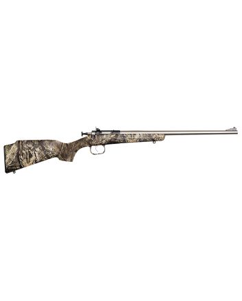 Crickett KSA2166 Youth22 LR 1rd 16.12" Stainless Steel Barrel, Fixed Front/Adjustable Rear Peep Sights, Mossy Oak Break-Up Synthetic Stock w/11.5" LOP, Rebounding Firing Pin Safety