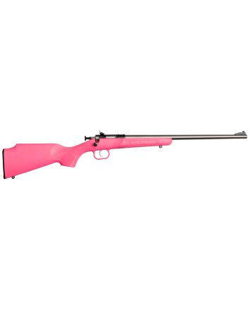 Crickett KSA2221 Youth22 LR 1rd 16.12" Stainless Single Shot Barrel, Blued Stainless Steel Receiver, Pink Fixed Synthetic Stock, Right Hand