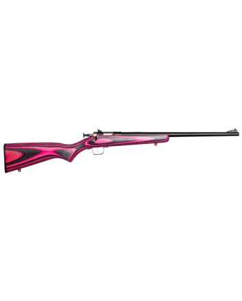 Crickett KSA2226 Youth22 LR 1rd 16.12" Stainless Steel Barrel, Fixed Front/Adjustable Rear Peep Sights, Pink/Black Laminate Stock w/11.5" LOP, Rebounding Firing Pin Safety