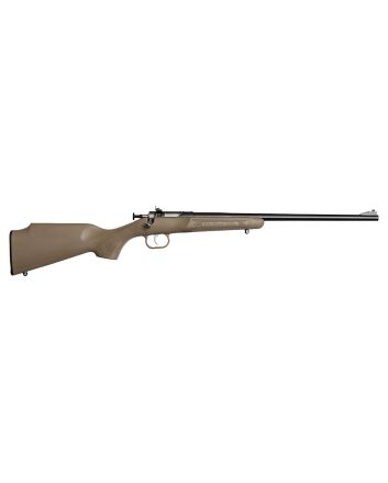 Crickett KSA2235 Youth22 LR 1rd 16.12" Blued Barrel &amp; Receiver, Fixed Front/Adjustable Rear Peep Sights, Desert Tan Synthetic Stock w/11.5" LOP, Rebounding Firing Pin Safety