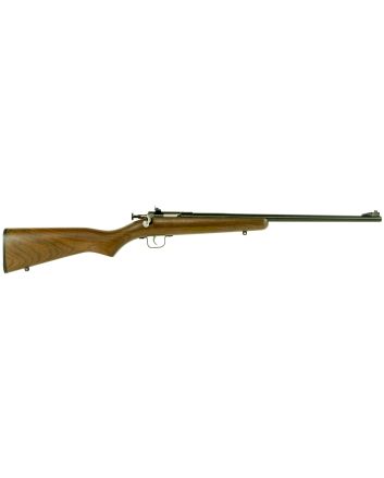 Crickett KSA2238 Youth22 LR 1rd 16.12" Blued Barrel &amp; Receiver, Fixed Front/Adjustable Rear Peep Sights, Walnut Stock w/11.5" LOP, Rebounding Firing Pin Safety
