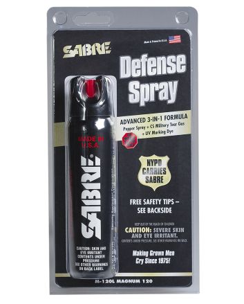 Sabre M120L Magnum Self Defense Police Magnum Pepper Spray Range 8-10 ft 4.36 oz