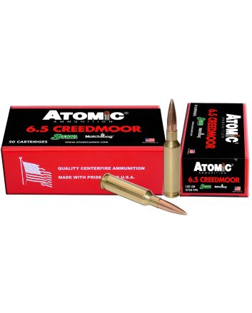 Atomic Ammunition 00404 Rifle Match 6.5Creedmoor 142gr Hollow Point Match 20 Per Box/10 Case